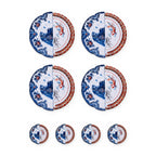 Asia Porzellanteller Set aus 4 Platzsets + Untersetzern – Set-Inhalt