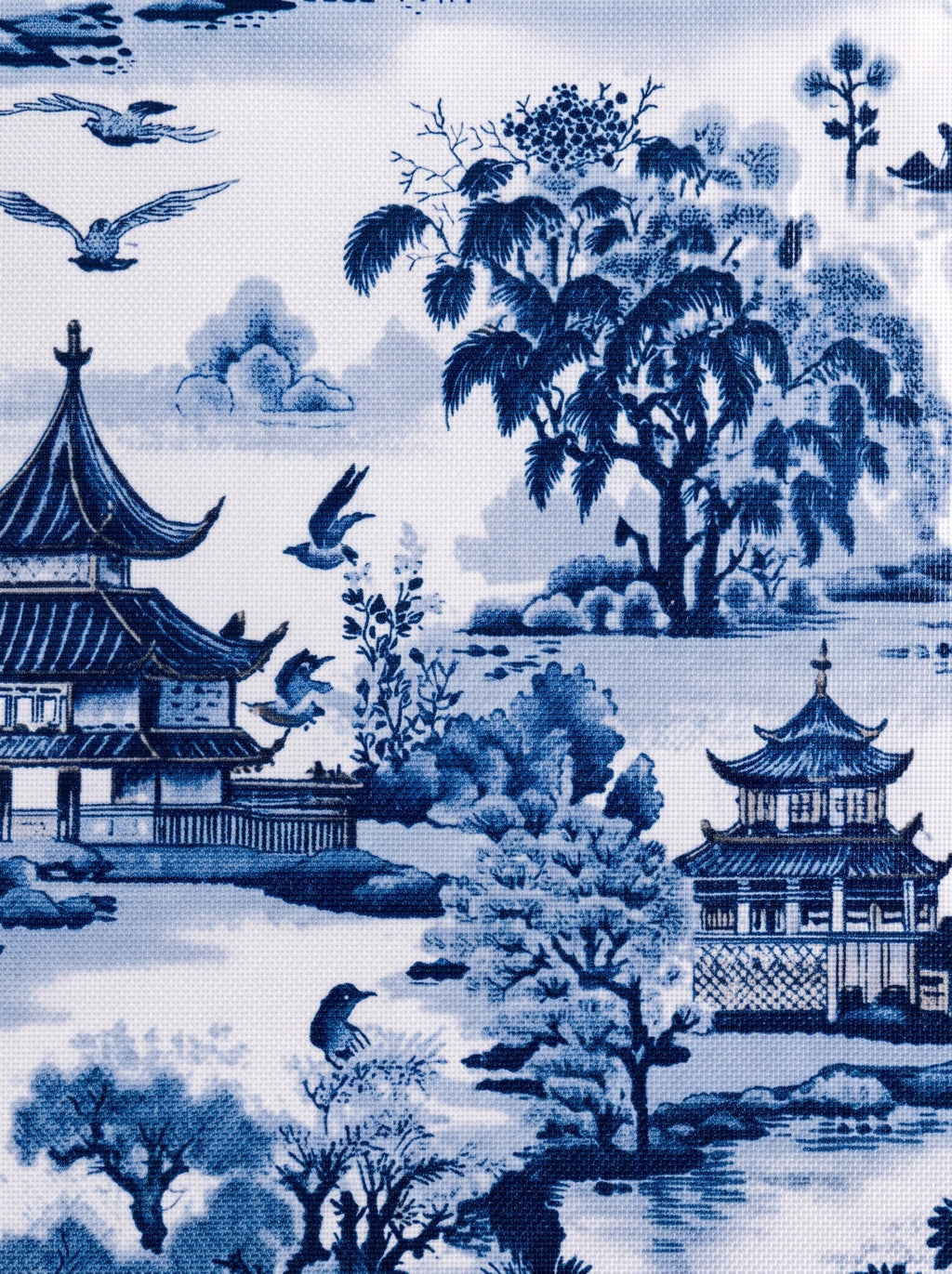 Aster Schachbrett & Japanischer Garten 4er-Set Kissenbezüge – Muster und Textur in Nahaufnahme