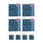 Bella Leopard & Schleife Set aus 4 Platzsets + Untersetzern – Set-Inhalt