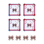Bowie Schleife Set aus 4 Platzsets + Untersetzern – Set-Inhalt
