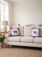 Bowie Bow set of 2 cushion covers – two cushions on a sofa