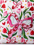 Fiora Bow & Floral set of 4 cushion covers – pattern and texture close-up