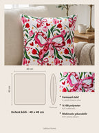Fiora Bow & Floral set of 4 cushion covers – size card 40x40 cm
