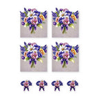 Lavender Blumenstrauß Set aus 4 Platzsets + Untersetzern – Set-Inhalt