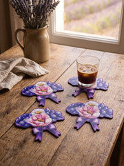 Lavender Blumenstrauß — Untersetzer 15x15 cm, Laserschnitt