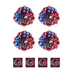 Lavin Schleife & Blüten Set aus 4 Platzsets + Untersetzern – Set-Inhalt