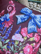 Lavin Bow & Floral set of 2 cushion covers – pattern and texture close-up