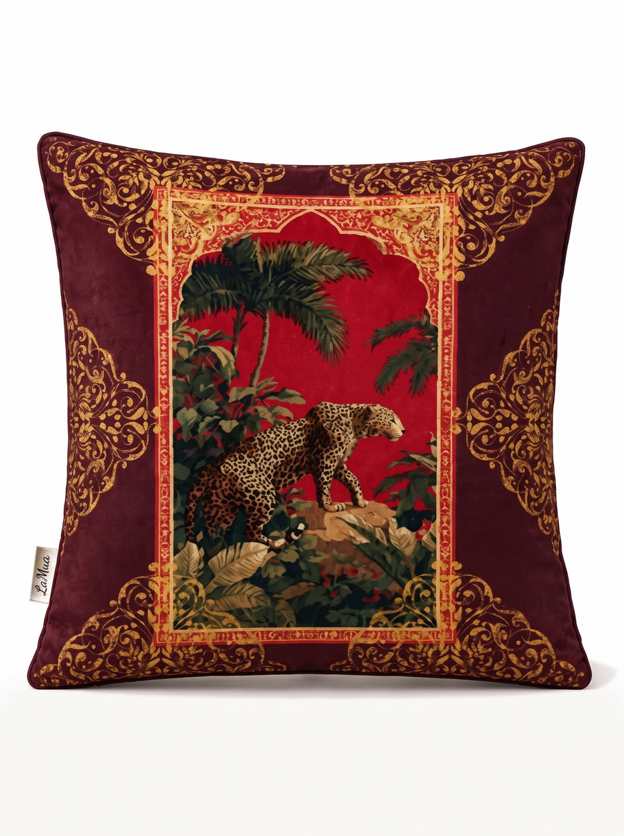 Leo Leopard — 2er-Set Kissenbezüge 40x40 cm, mit Reißverschluss, fleckabweisend