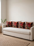 Leo Leopard set of 4 cushion covers – four cushions on a sofa