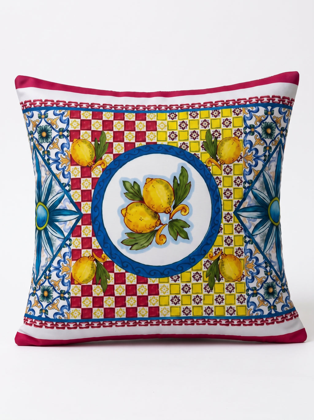 Limoncello Lemon set of 2 cushion covers – on a white background