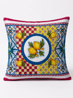 Limoncello Lemon set of 4 cushion covers – on a white background