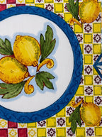 Limoncello Lemon set of 4 cushion covers – pattern and texture close-up