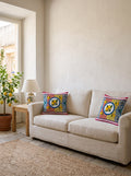 Limoncello Lemon set of 2 cushion covers – two cushions on a sofa