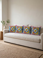 Limoncello Lemon set of 4 cushion covers – four cushions on a sofa