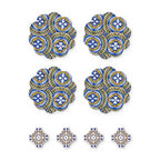 Marakes Marokkanische Fliese Set aus 4 Platzsets + Untersetzern – Set-Inhalt