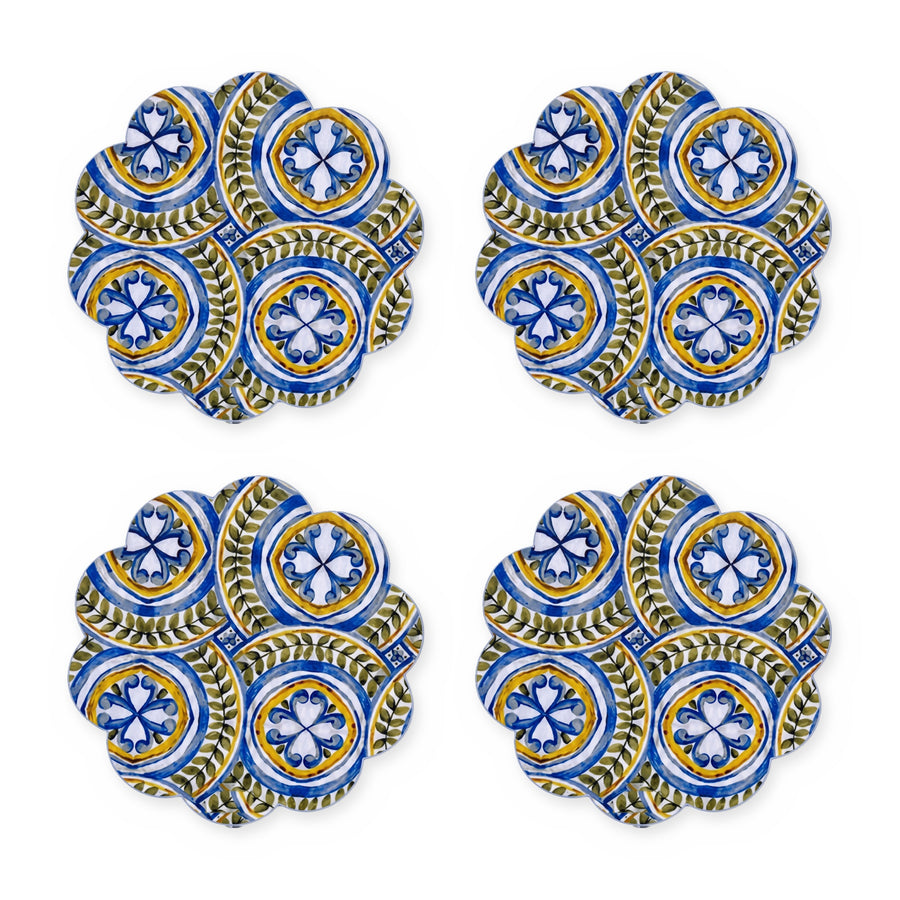 Marakes Marokkanische Fliese — 4er-Set Platzsets, abwischbar, fleckabweisend