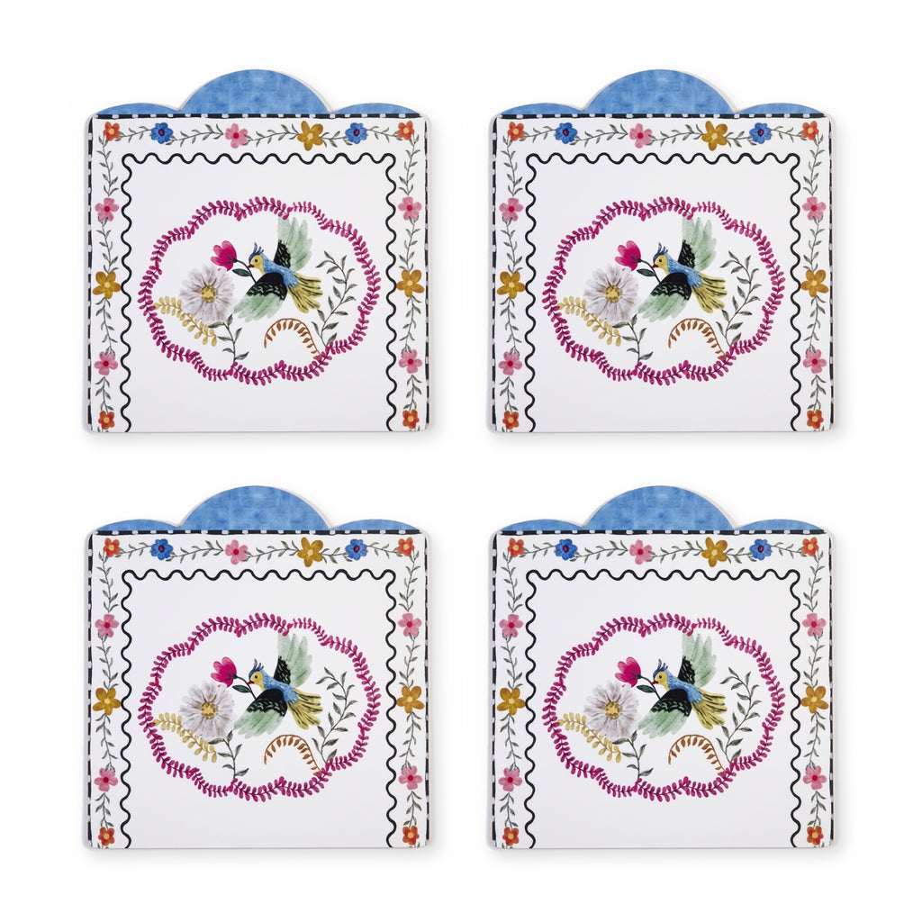Mila Vogel & Blüten 4er-Set Platzsets – Set-Inhalt