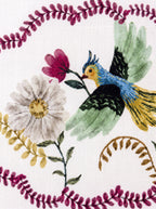 Mila Bird & Floral set of 4 cushion covers – pattern and texture close-up