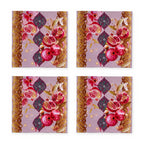 Mona Pomegranate & Gold Border Set of 4 Placemats – set contents