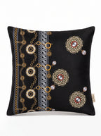 Noir Black & Gold set of 2 cushion covers – on a white background