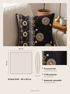 Noir Black & Gold set of 4 cushion covers – size card 40x40 cm