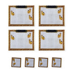 Noor Basmala & Lanterns Set of 4 Placemats + Coasters – set contents