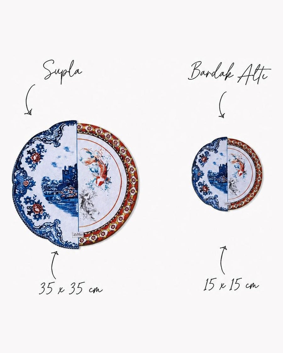 Asia Tabak — 2’li Supla + Bardak Altlığı Seti, Silinebilir