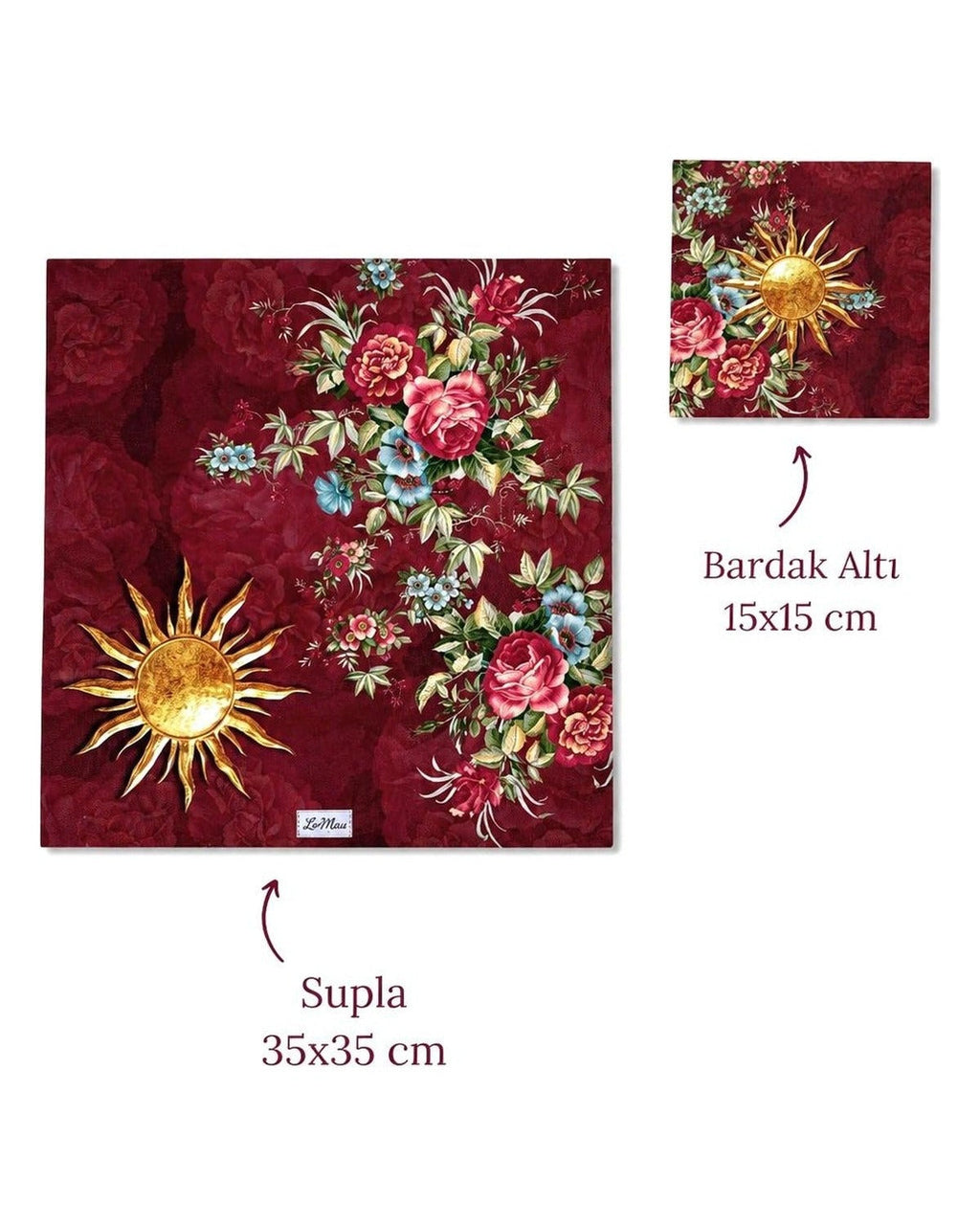 Sole Sun & Floral Set of 4 Placemats + Coasters – image 7
