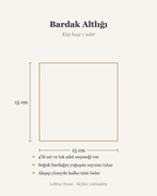 Asia Tabak — Bardak Altlığı 15x15 cm ölçü şeması