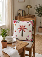 Palm Palm Tree set of 4 cushion covers – in a living room