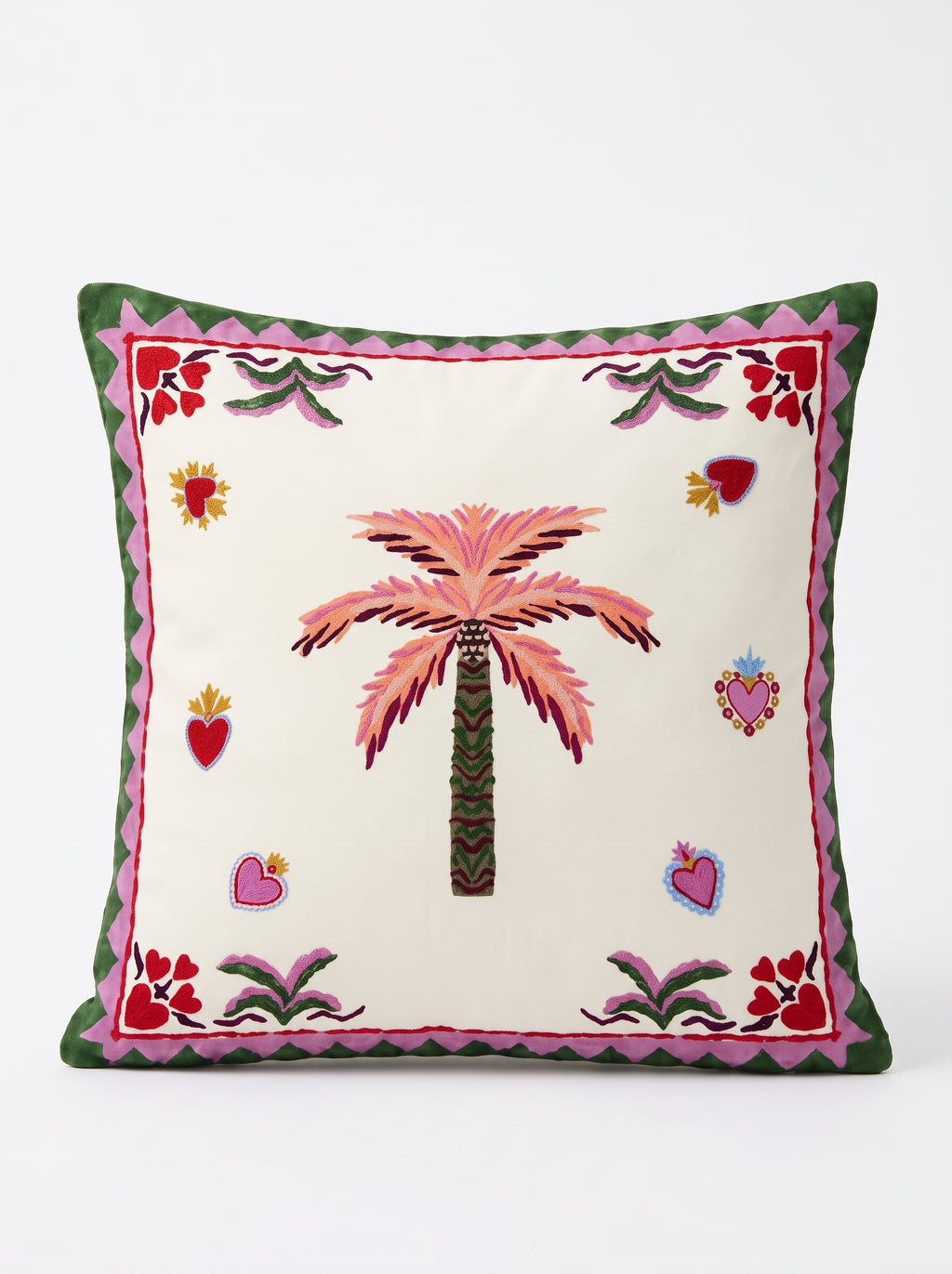 Palm Palm Tree set of 2 cushion covers – on a white background