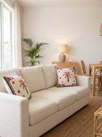 Palm Palm Tree set of 2 cushion covers – two cushions on a sofa