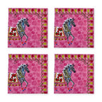 Pink Zebra 4er-Set Platzsets – Set-Inhalt