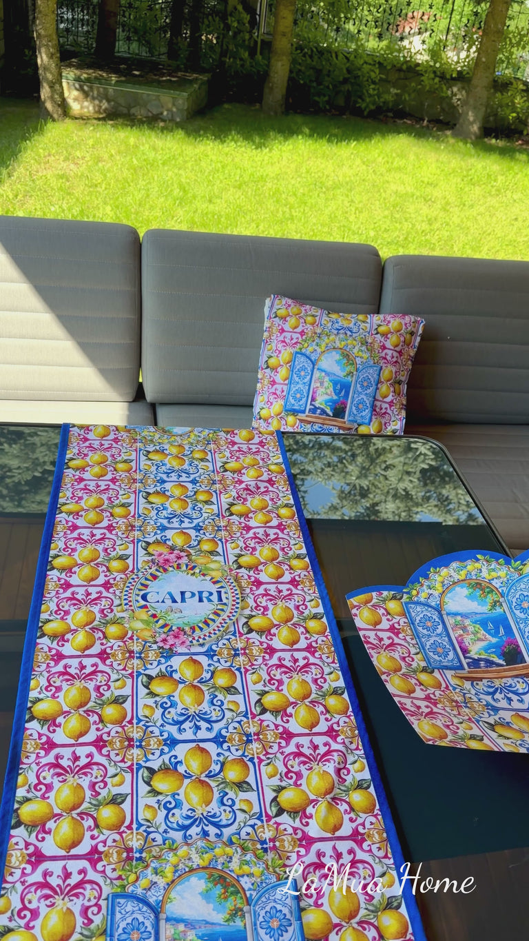 Videoyu yükle: Amalfi Limon ve Pencere — Runner 40x140 cm - urun videosu