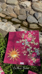 Sole Güneş ve Çiçek — Kırlent Kılıfı 40x40 cm - urun videosu
