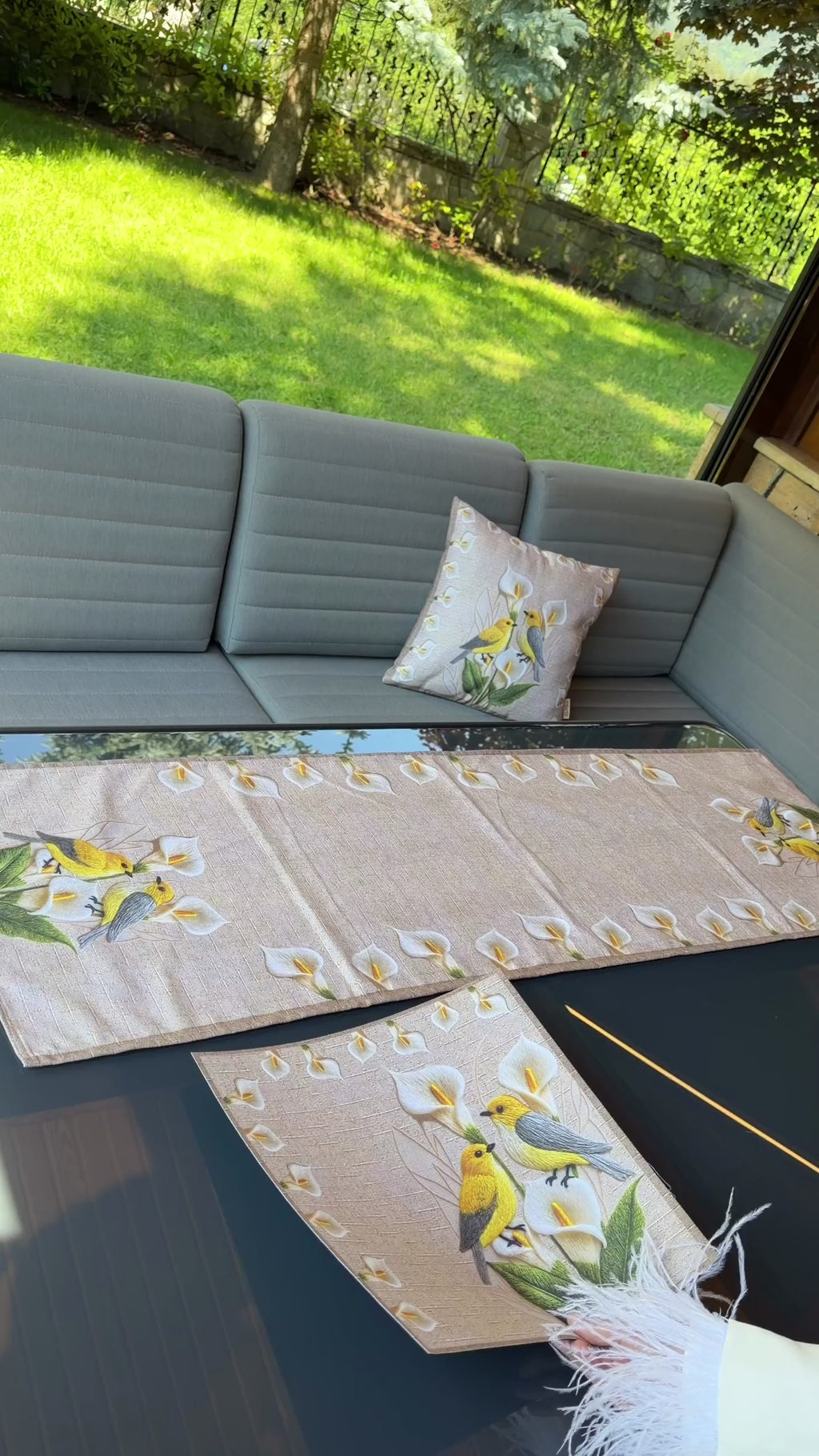 Lily Kuş ve Çiçek — Runner 40x140 cm - urun videosu