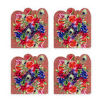 Rio Pfau & Früchte 4er-Set Platzsets – Set-Inhalt