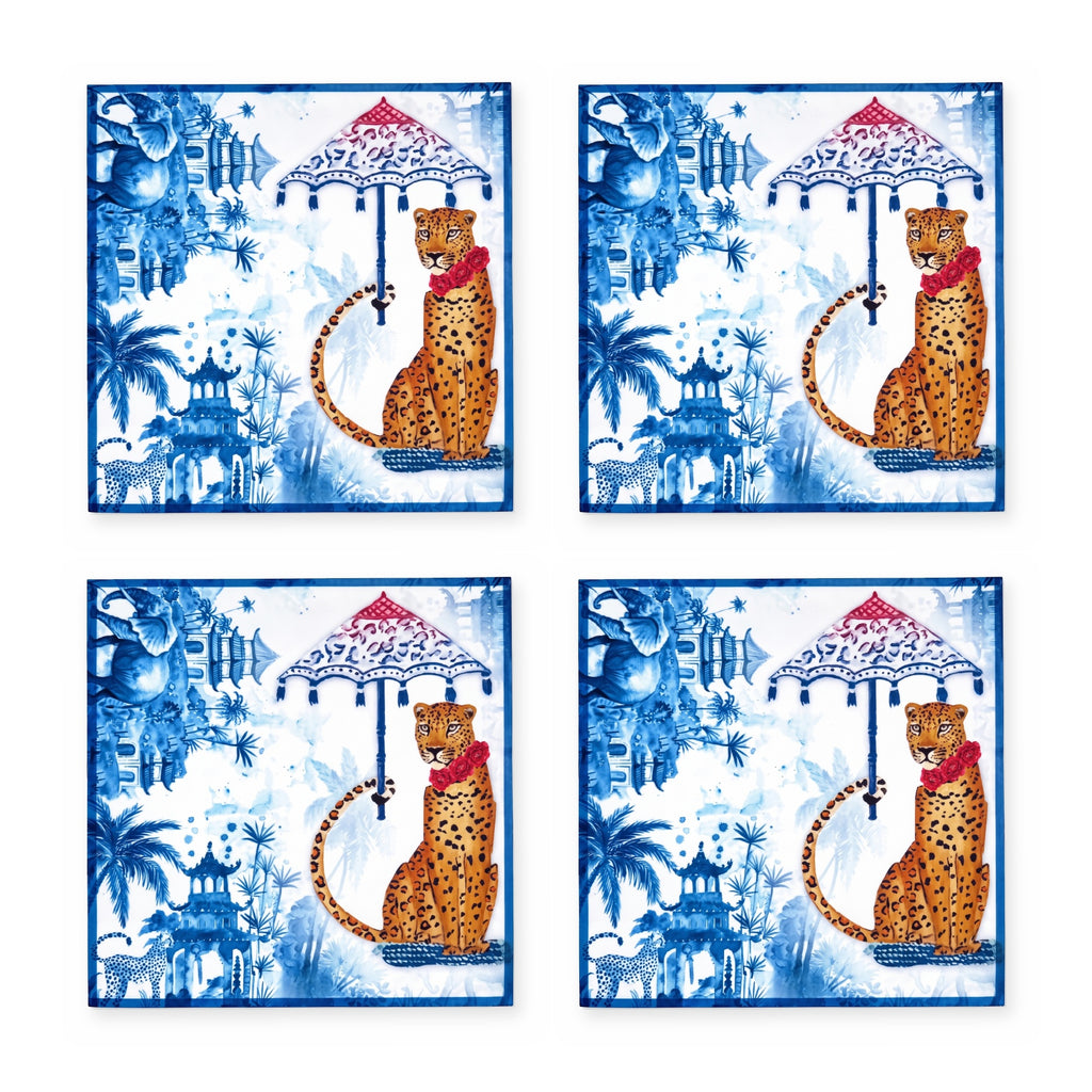 Safari Leopard 4er-Set Platzsets – Set-Inhalt
