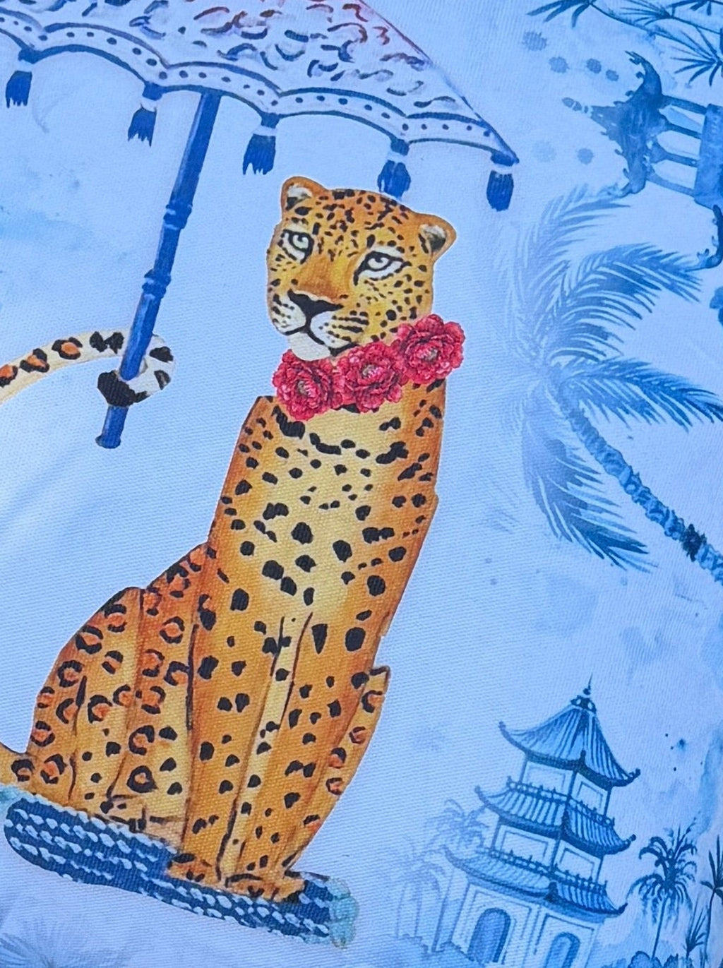 Safari Leopard 2er-Set Kissenbezüge – Muster und Textur in Nahaufnahme