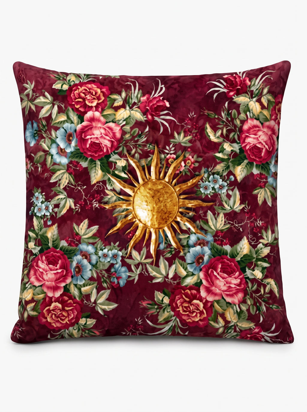 Sole Sun & Floral set of 2 cushion covers – on a white background