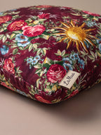 Sole Sun & Floral set of 2 cushion covers – edge and seam close-up