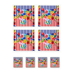 Viva Striped Floral Set of 4 Placemats + Coasters – set contents
