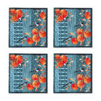 Zen Vögel & Früchte 4er-Set Platzsets – Set-Inhalt