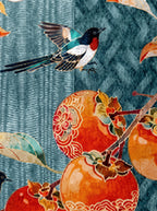 Zen Birds & Fruit set of 2 cushion covers – pattern and texture close-up