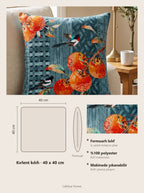 Zen Birds & Fruit set of 4 cushion covers – size card 40x40 cm